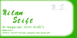 milan stift business card